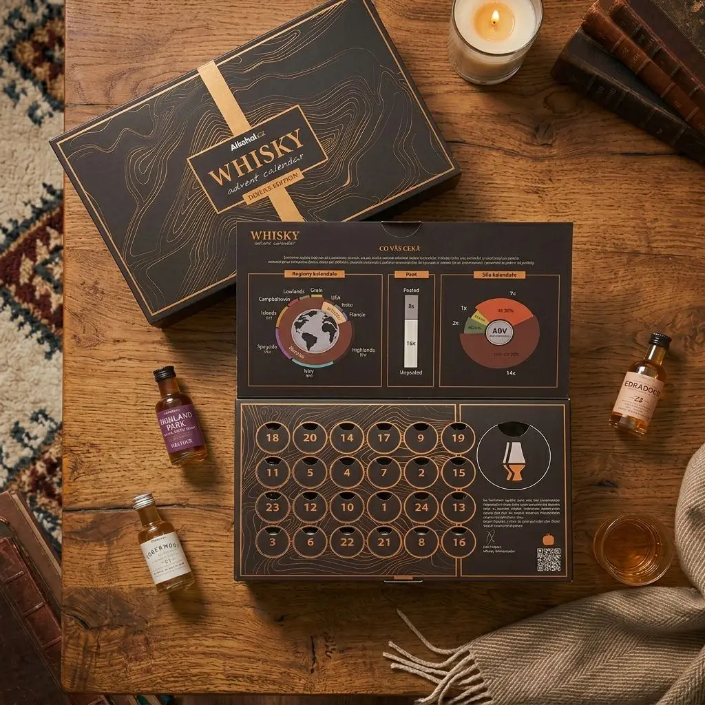 Whisky kalendář Deluxe — okénka a průvodce degustací